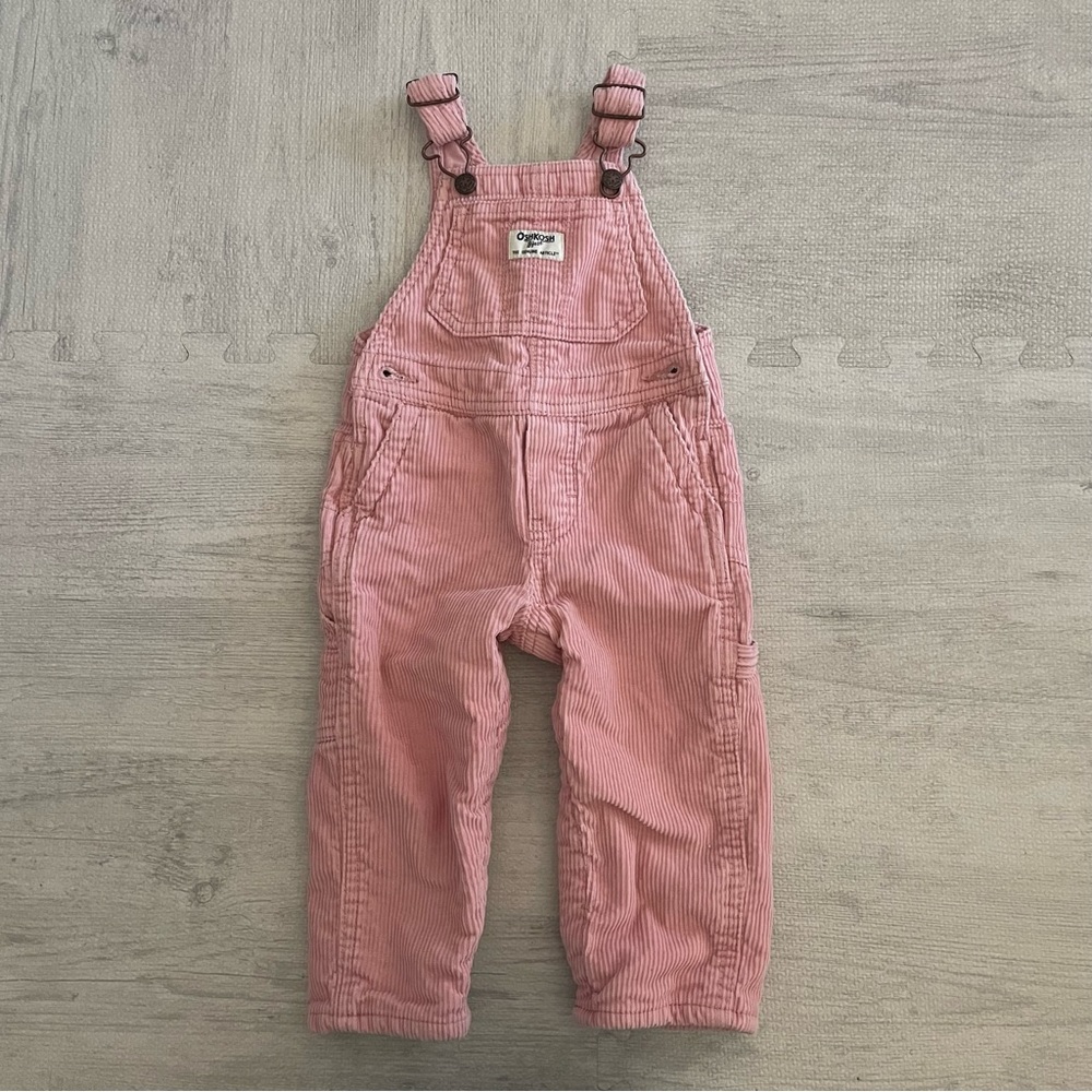 OshKosh Pink Corduroy Toddler Baby Overalls. 18M